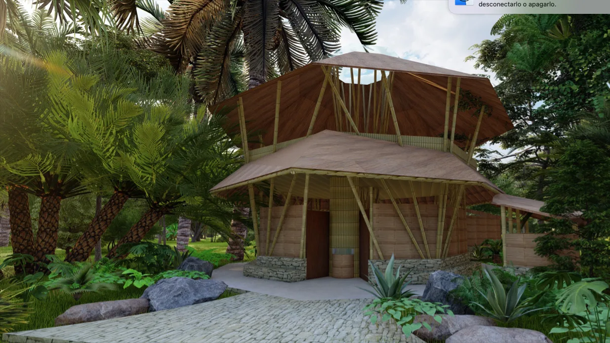 Azimut — render del Yoga Shala
